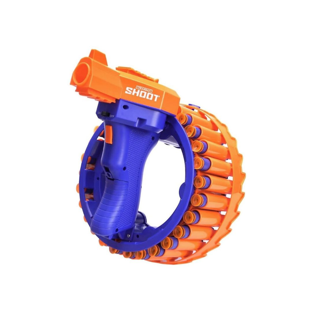 RECHARGEABLE RAPID-FIRE ELECTRICAL SHOOT GUN WITH 28 FOAM DART GUN TOY GUNS & DARTS