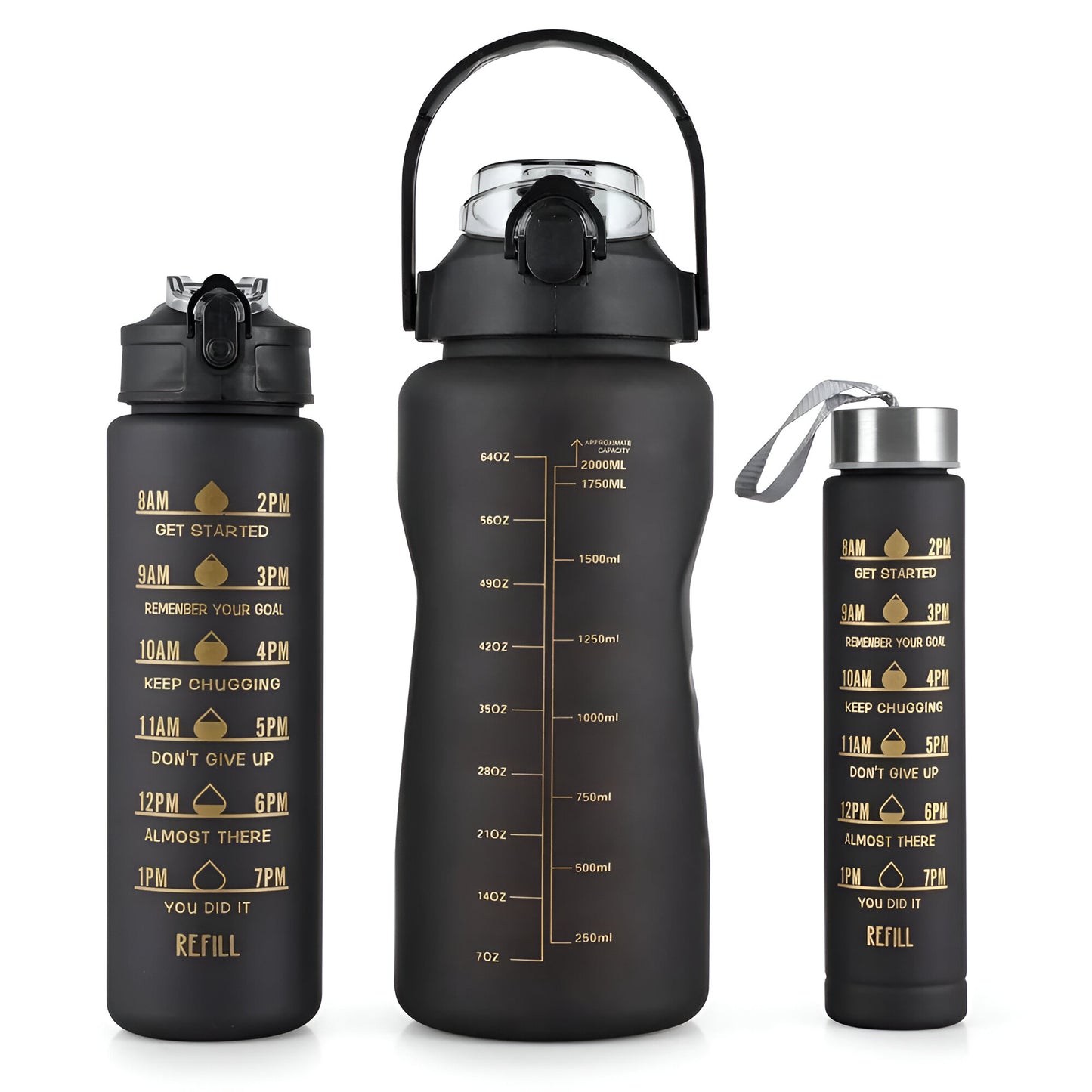 MOTIVATIONAL WATER BOTTTLE 3 PCS SET