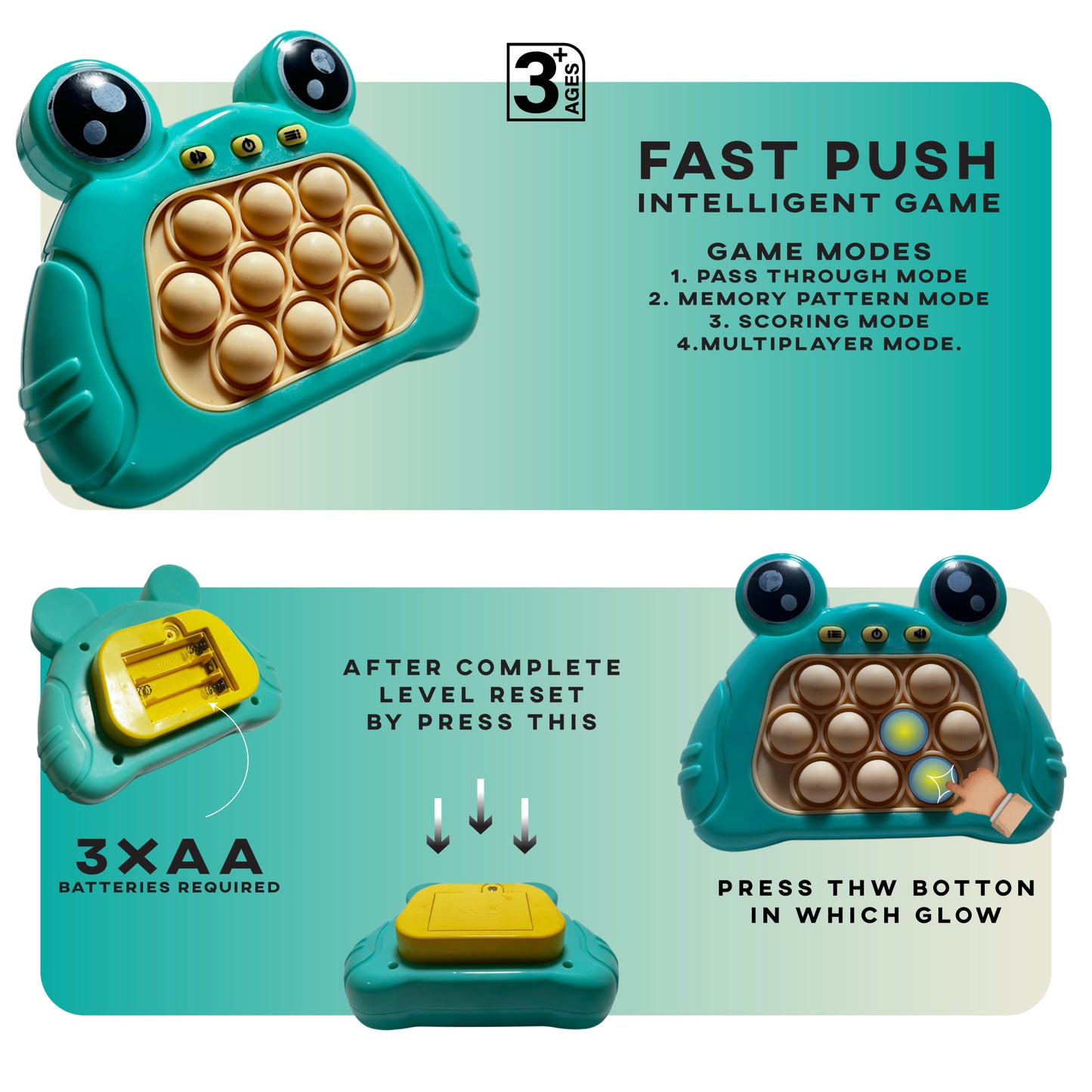 FAST PUSH GAME | KIDS MIND GAME | PUSH-POP DESIGN |