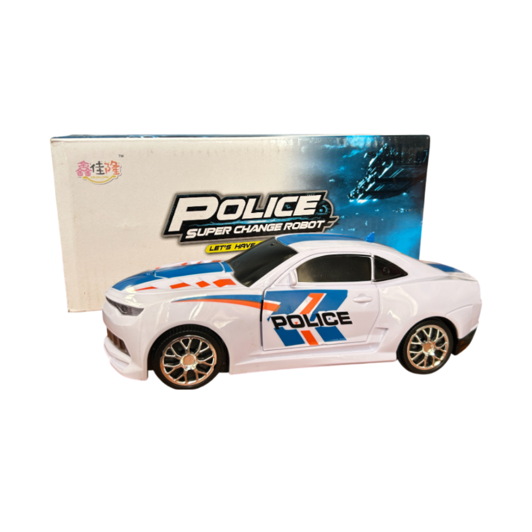 DIE-CAST TRANSFORMATION POLICE CAR