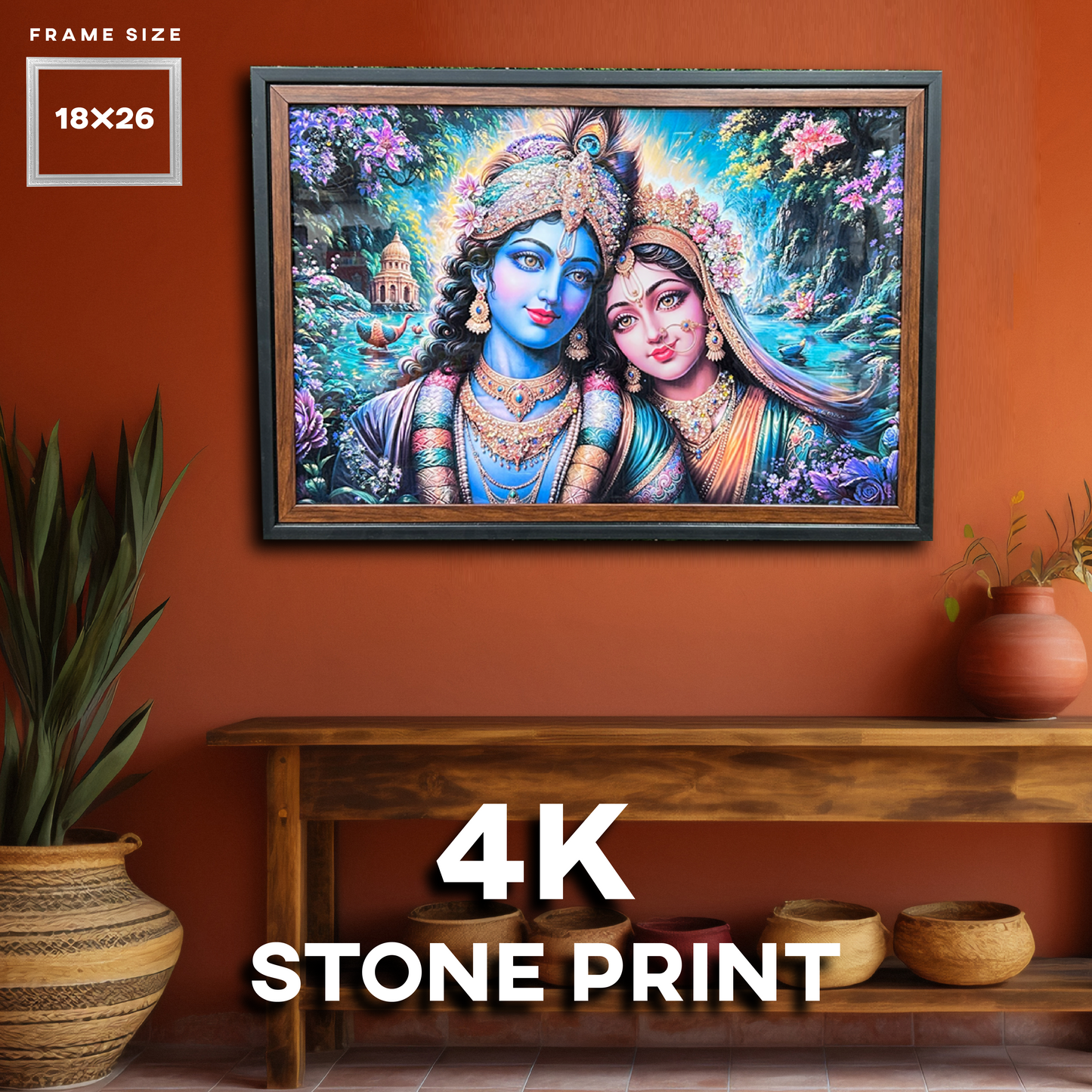 RADHA KRISHNA FRAMES 18"X26"
