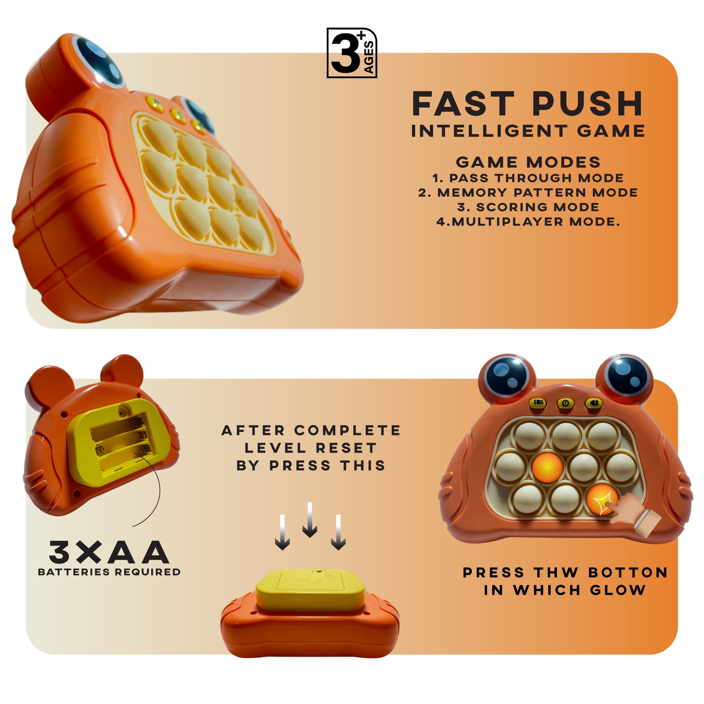 FAST PUSH GAME | KIDS MIND GAME | PUSH-POP DESIGN |