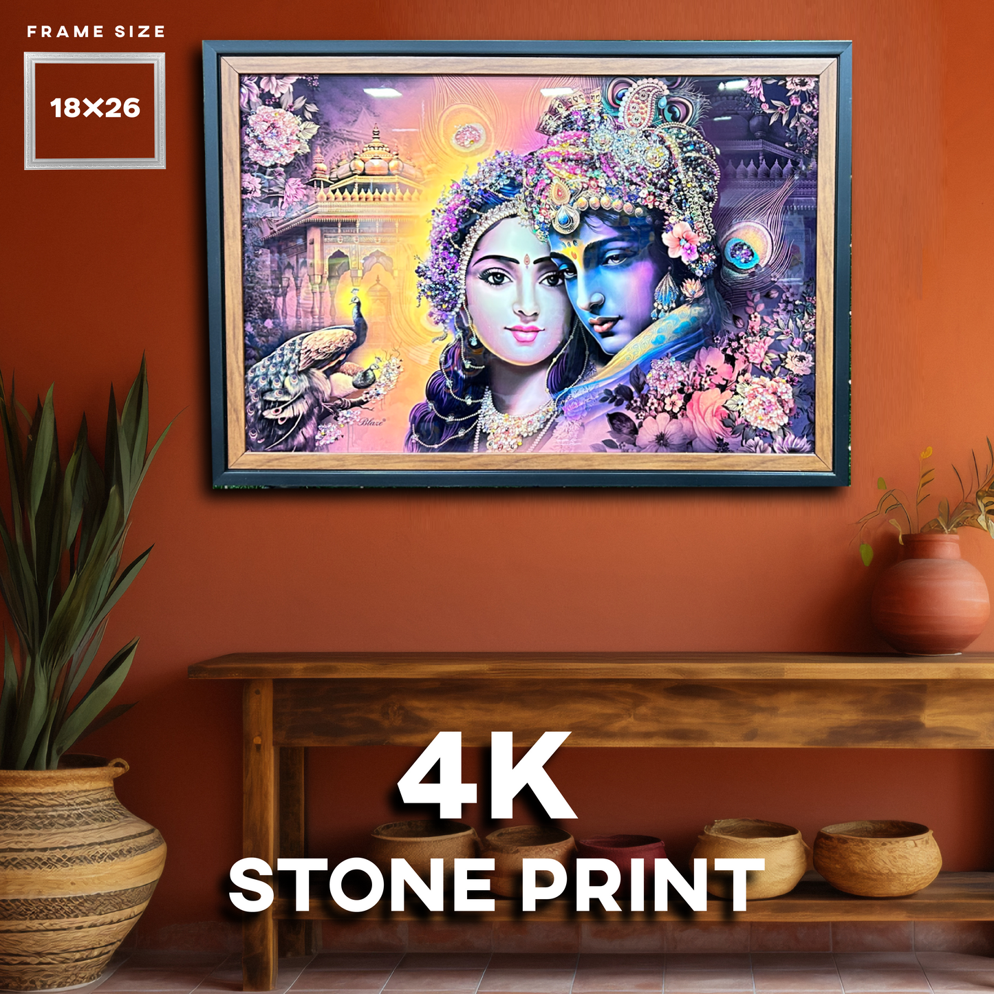 RADHA KRISHNA FRAMES 18"X26"