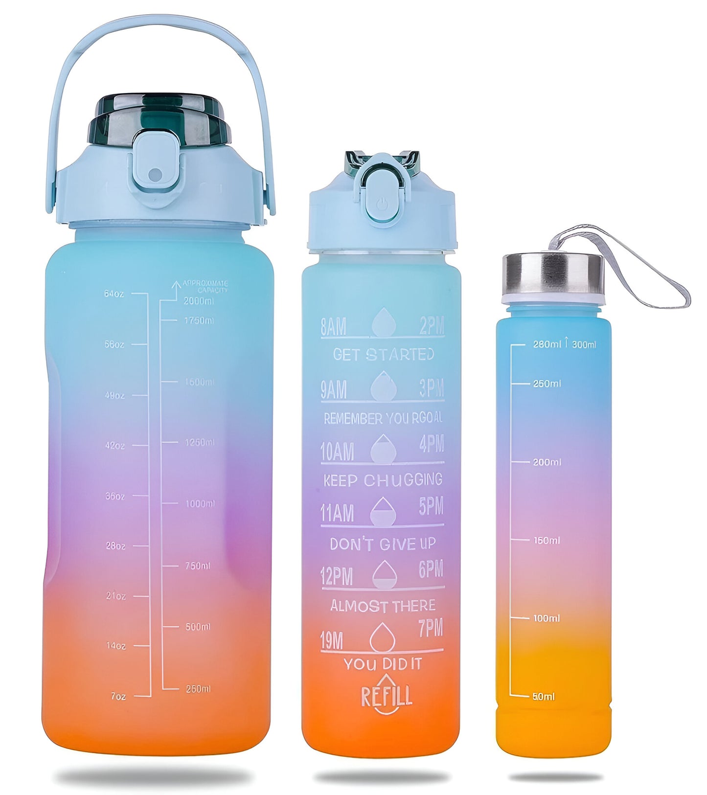 MOTIVATIONAL WATER BOTTTLE 3 PCS SET