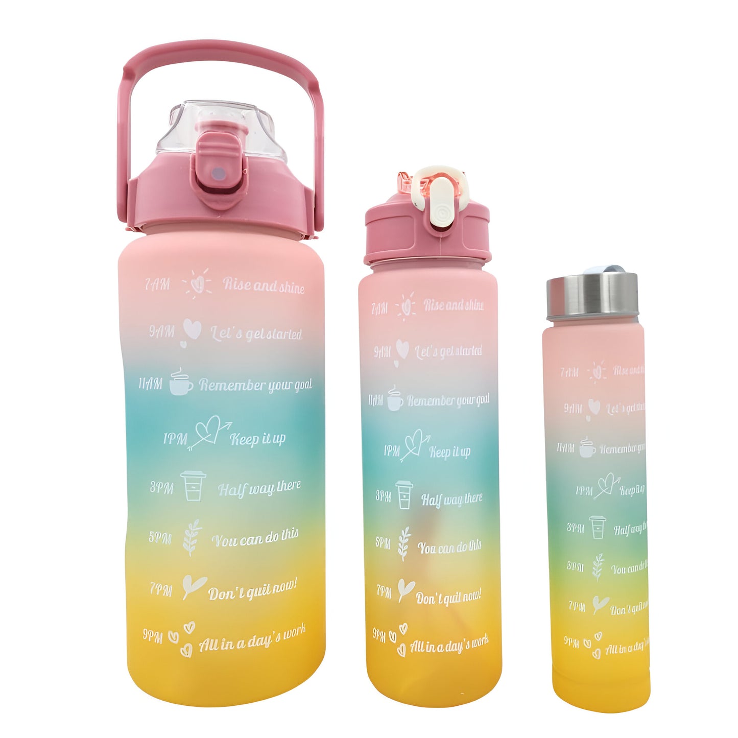 MOTIVATIONAL WATER BOTTTLE 3 PCS SET