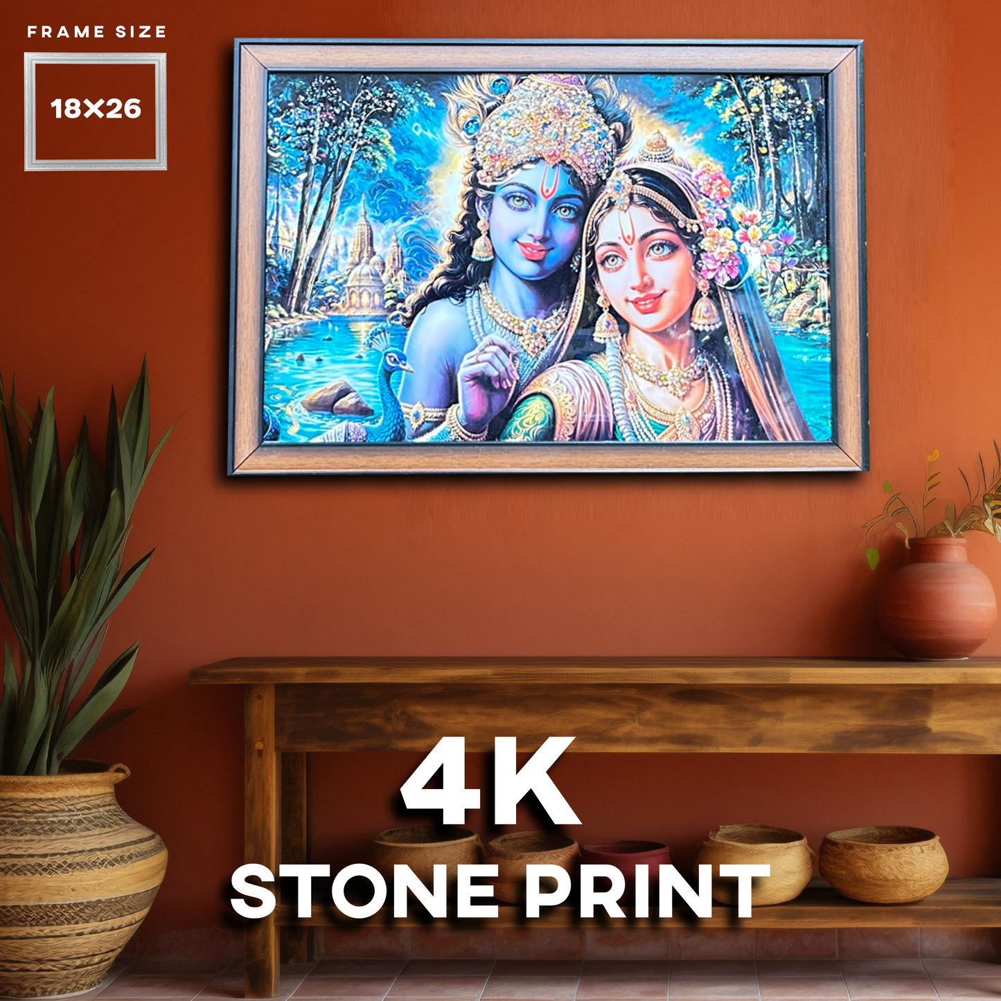 RADHA KRISHNA FRAMES 18"X26"