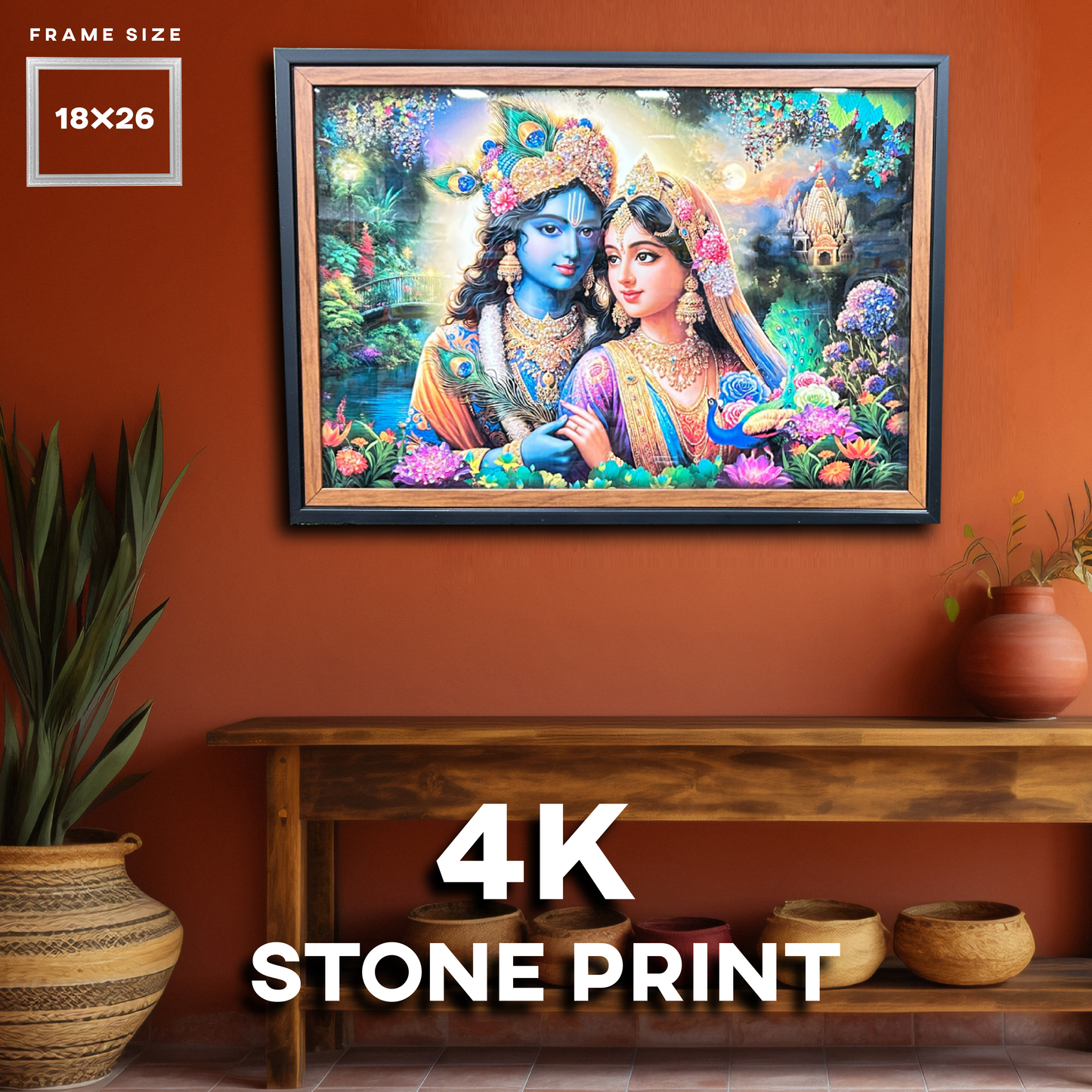 RADHA KRISHNA FRAMES 18"X26"