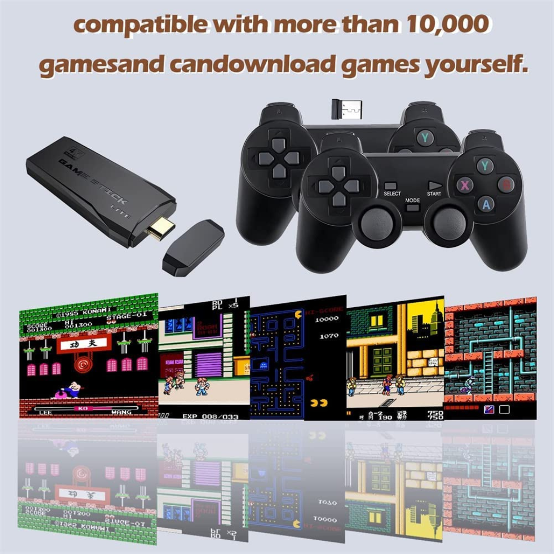 TV VIDEO GAME CONSOLE 2.4G WIRELESS GAMEPAD CONTROLLER WITH 10000+ GAMES