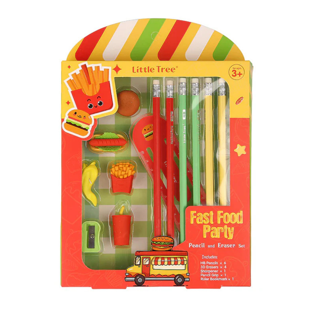 STATIONERY SET FAST-FOOD THEME