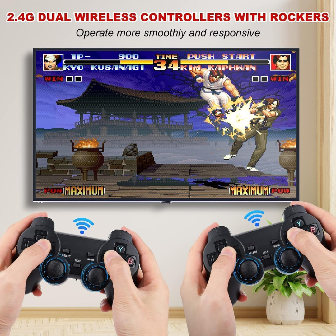 TV VIDEO GAME CONSOLE 2.4G WIRELESS GAMEPAD CONTROLLER WITH 10000+ GAMES