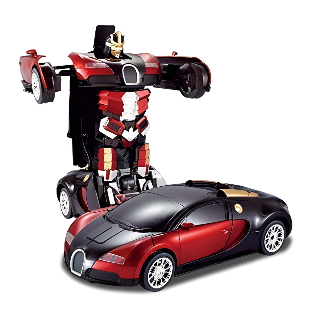 Remote Control Transforming Car Robot with Light & Sound (RED)