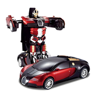 Remote Control Transforming Car Robot with Light & Sound (RED)