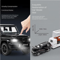 MERCEDES G63 REPLICA TRAILER DIE CAST PULL BACK METAL CAR
