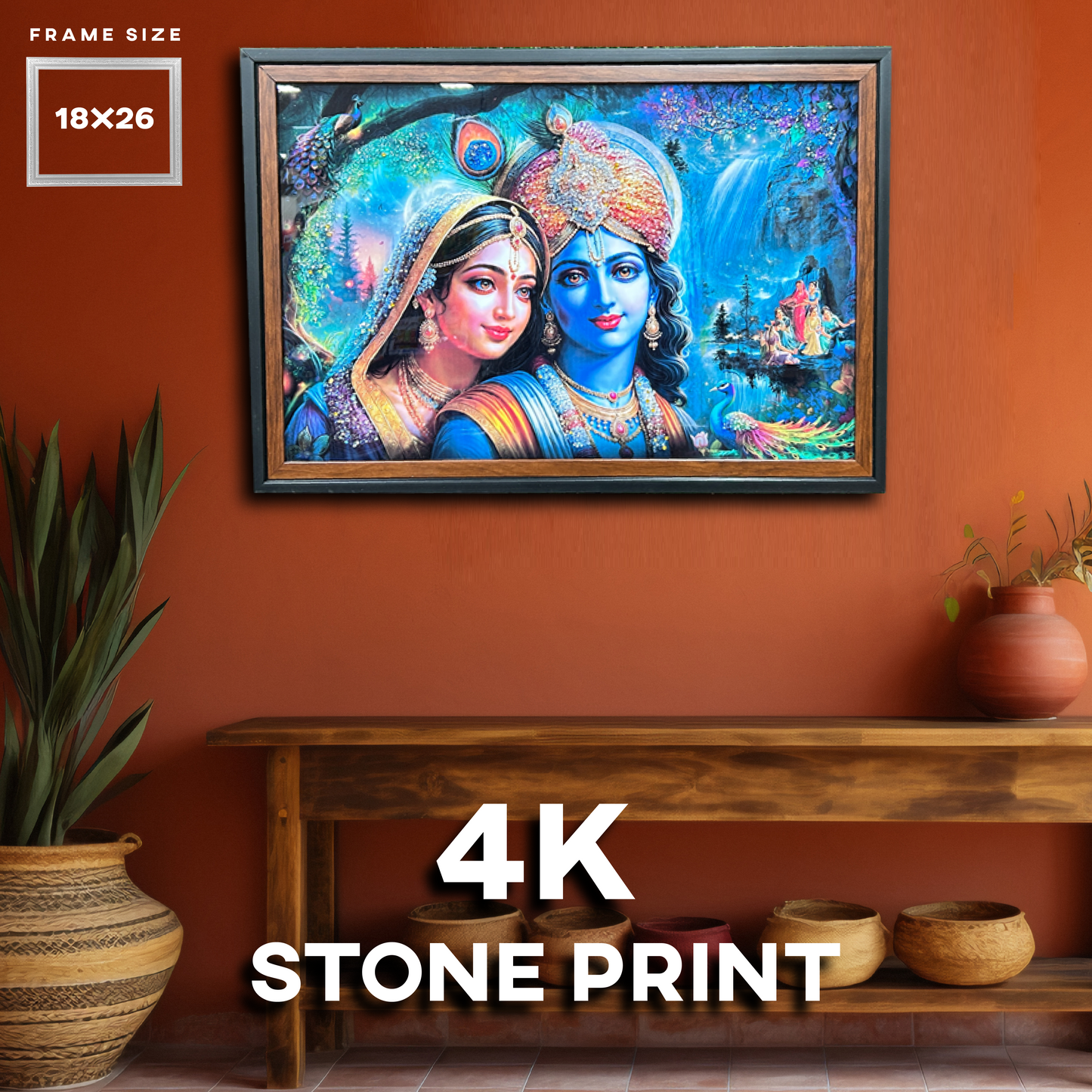 RADHA KRISHNA FRAMES 18"X26"