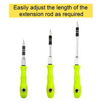 32-PIECE PRECISION SCREWDRIVER SET WITH STORAGE CASE, ERGONOMIC GREEN HANDLE