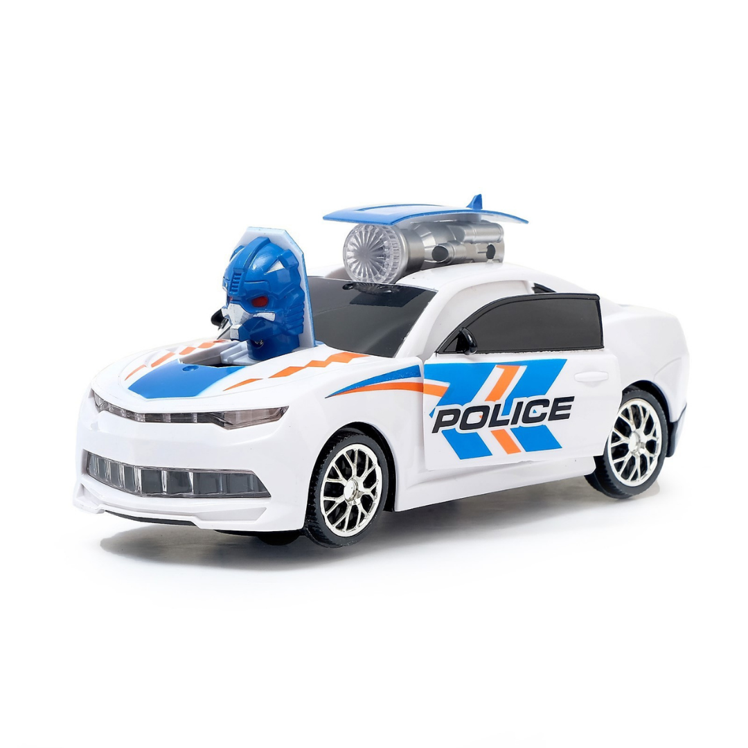 TOYGALAXY Transforming Robot Police Car with Ligh
