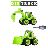 DIY CONSTRUCTION TRUCK SET PAIR OF TWO