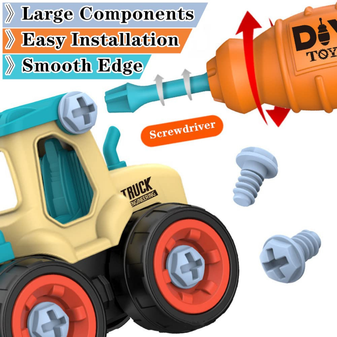 DIY CONSTRUCTION TRUCK SET PAIR OF TWO