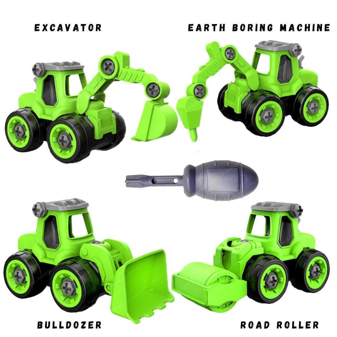 DIY CONSTRUCTION TRUCK SET PAIR OF TWO