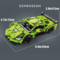Remote Control Constructor Car Building Kit, 428 Pieces, Orange
