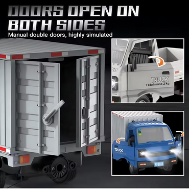 Remote Control Car RC Truck,1:16 Scale Transporter Pickup, (RC Transporter Truck - Green)
