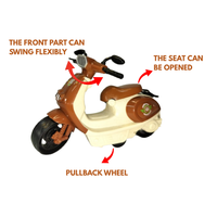 VINTAGE MOTOR CYCLE PULL BACK TOY